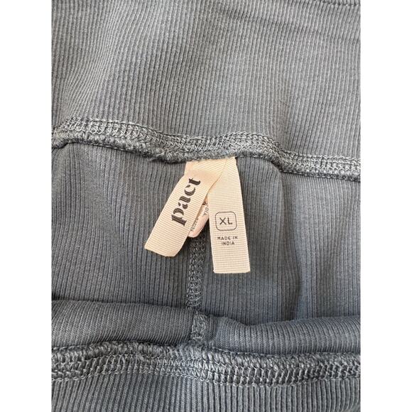 PACT Ribbed Ankle Leggings/pants, XL, Dark Tea/Blue - Picture 3 of 8